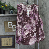 Cooper & Ella Plus Size Cold Shoulder with Cut Out Top Zephyr Purple Multi 3X