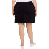 Hearts Of Palm Womens Plus Stretch Pull On Skort 9422199 Black 20W