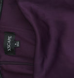 Xscape Womens Long Scuba Off-The-Shoulder Ruffled Dress Gown 3008X Plum Purple 8