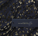 Donna Karan Womens Burnout Velvet Sleeveless Midi Dress Black / Gold Multi 4