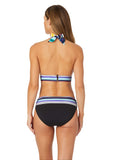 Anne Cole Barcode Stripe Halter Bikini Top Anne Cole Barcode Stripe Blue Multi L
