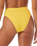 Roxy Haleiwa Banded High-Waist Bikini Bottom 434001980 Yellow L