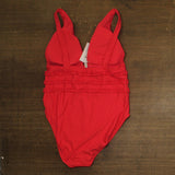 Mimi Flamingo Womens Soleil Solids Sonny One Piece Swimsuit Punch Red 16