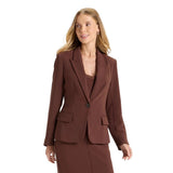 A New Day Womens Signature Crepe Fitted Blazer Jacket 94643774 Brown S