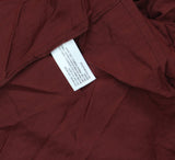 Future Collective Collared Long Sleeve Smocked Midi Shirtdress Burgundy Red XXL