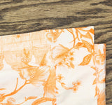 Coniglio Palm Beach Duvet Cover and Sham Set Cranes Persimmon Orange Queen