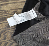 Mango Womens Wool Blend Flared Leg Suit Pants Gray Brown Check EUR 38 (US 5)