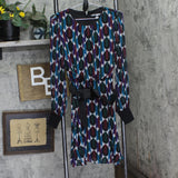 Karl Lagerfeld Chiffon Illusion Sleeves Dress Soft White Veridian Green 6