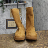 Cat & Jack Girls Natalia Shearling Style Boots 88435465 Cognac Brown 3