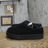 Auden Womens Kaya Genuine Suede Clog Slippers 91309170 Black 9M