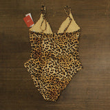 Andie Classic V-Neck One Piece Swimsuit AO466 Leopard Brown M