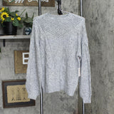 Lc Lauren Conrad Women's Cable-Knit Texture Sweater WL23S031RN Gray M