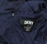 DKNY Womens Sequin Embellished Blouson-Sleeve Gown ED4EZA01 Spring Navy 4