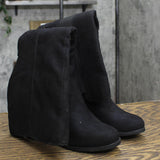 Sugar Women's Willetta Casual Heeled Boots Shoes SGR-WILLETTA Black 6M