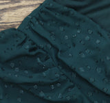 Tommy Hilfiger Self Tie Puff Sleeve Clip Dot Chiffon Midi Dress Spruce Green 14