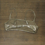 Xhilaration Juniors' Bralette Bikini Top 76565568 Metallic Gold L