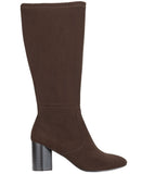 Style & Co. Brysonn Round Toe Boots Block Heel Faux Suede Dark Roast Brown 7.5M