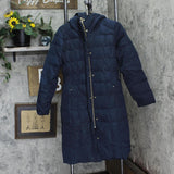 Cole Haan Women's Box-Quilt Down Puffer Coat 356SD700 Navy Blue M