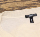Aqua Womens Cashmere V-Neck Button Up Cardigan Sweater V10337 Ash Off White 2XL