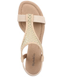 Style & Co Step N Flex Vacanzaa Wedge Sandals 10020541800 Cream Raffia Brown 8M