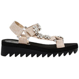 Wild Pair Kudose Embellished Open Toe Ankle Strap Sandal Sand Raffia Brown 8.5M