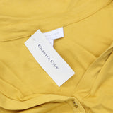 Charter Club Womens Supima Cotton 3/4-Sleeve Polo Shirt Honey Glaze Gold XL