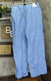 Calvin Klein Womens Linen-Blend Wide-Leg Pants S43PA994 Bayour Blue 16