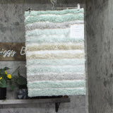 Home Weavers Collection Rectangle Striped Bathroom Rug Mat Green Multi 17 x 24