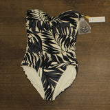 Anne Cole Printed Twist-Front One-Piece Swimsuit 25MO00545 Black / White 16