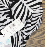 Swim Solutions Princess Swim Dress One Piece Swim Leafing Matter Black White 12