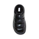 Stars Above Womens Merritt Platform Shine Scuff Slide Slippers Black L (9-10)