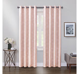 Max Blackout Grommet Blackout Single Curtain Panel Blush Pink White 50x108