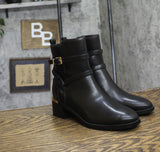 Calvin Klein Womens Jasen Buckle Boots KCJASEN Black 6M