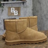 Bearpaw Alyssa Suede Water-Repellent Wool-Lined Ankle Boots Hickory Brown 10M