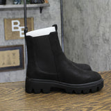Journee Collection Womens Faux Suede Chelsea Boots Black 8M