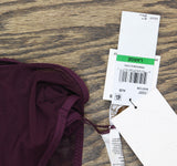 Becca Womens Muse Mesh-Overlay Bikini Swim Top 733257 Aubergine Purple L