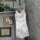 Wild Fable Womens Asymmetrical Mini Slip Dress 93785579 Pink Floral XS