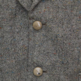 Farah Vintage Wool Herringbone Tweed Sport Coat Blazer Suit Jacket Brown 40R
