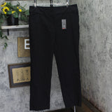 Avenue Pull-On Super Stretch Straight-Leg Trouser Pants 203922 Black 18W Tall