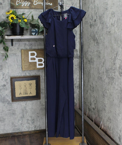 Vince Camuto Women's Blouson Cropped Jumpsuit VC2M3428 Navy Blue 8