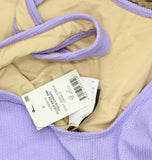 COTTON ON Womens Low Back One Piece Swimsuit 6335650-12 Ariel Purple Crinkle L