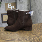 Universal Thread Ankle Boots with Block Heel and Memory Foam Insole Brown 5.5W