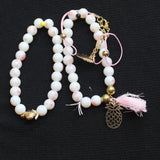 Fashion Beaded Pineapple Turtle Seashell Beach Bracelet Set Gold / Pink / White
