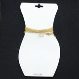 Gigi Adjustable Bead Belly Chain Gold / Off White