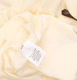 Ny Collection Wide Cuff Jersey Knit Embellished BlouseTop Pristine Off White XL