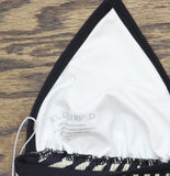 Solid & Striped The Iris Triangle Bikini Top Noir Black / Khaki Stripe S
