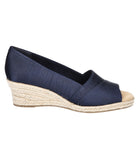 Easy Street Womens Jasper Wedge Sandal JASPR Navy Thai Silk Blue 8WW