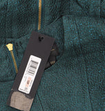 Donna Karan Womens Petite Pleated Metallic Jacquard Dress Spruce Green 12P
