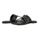Tommy Hilfiger Womens Goldiea Thong Emblem Sandals TWGOLDIEA Black 6.5M