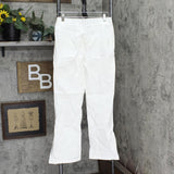Slinky Brand Womens Pull On Flare Leg Pant 689925 Ivory White M